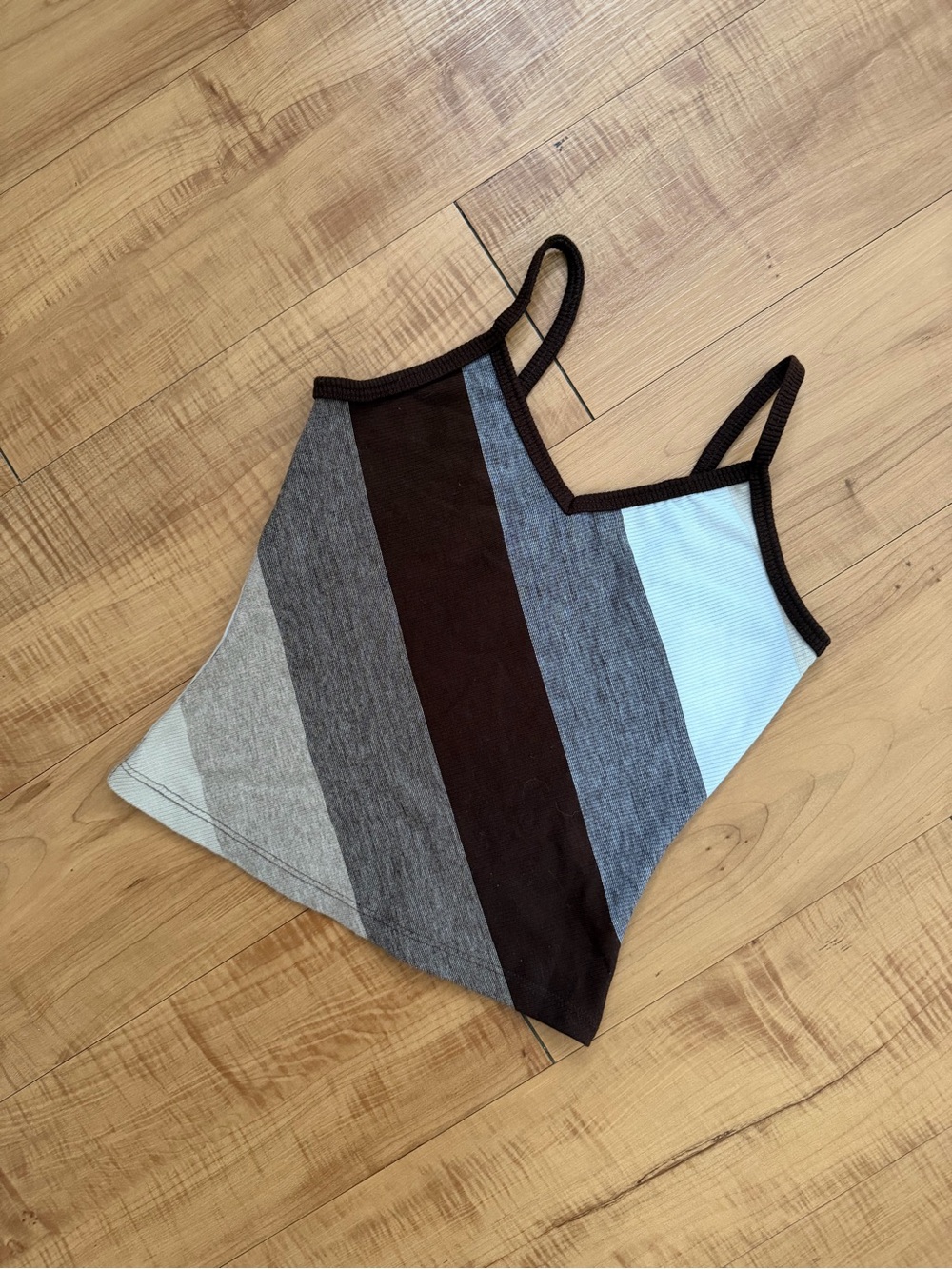 Vintage Y2K Striped Spaghetti-Strap Camisole Tank Top